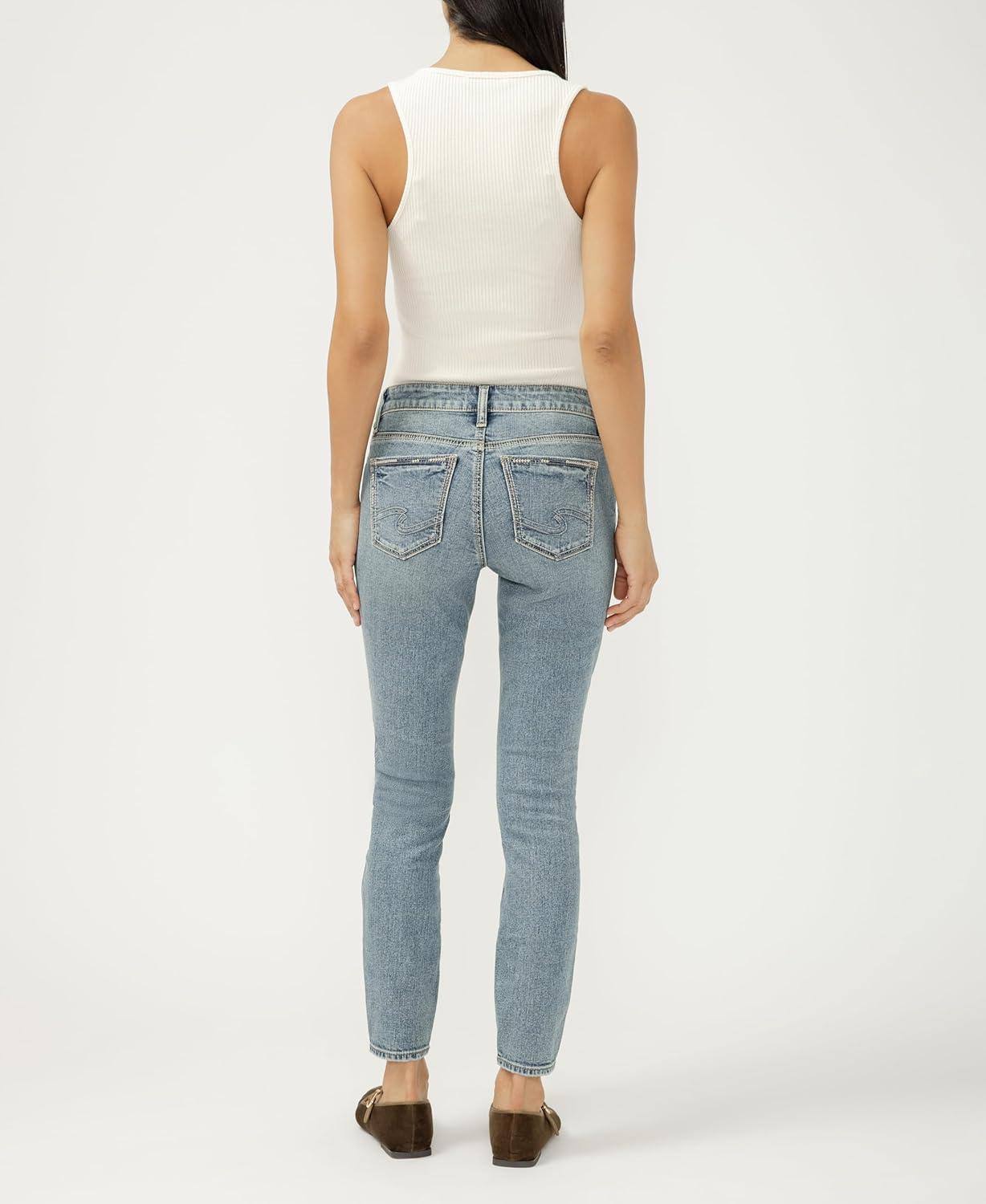 image:imageSilver Jeans Co Womens Elyse Mid Rise Comfort Fit Skinny JeansCamden