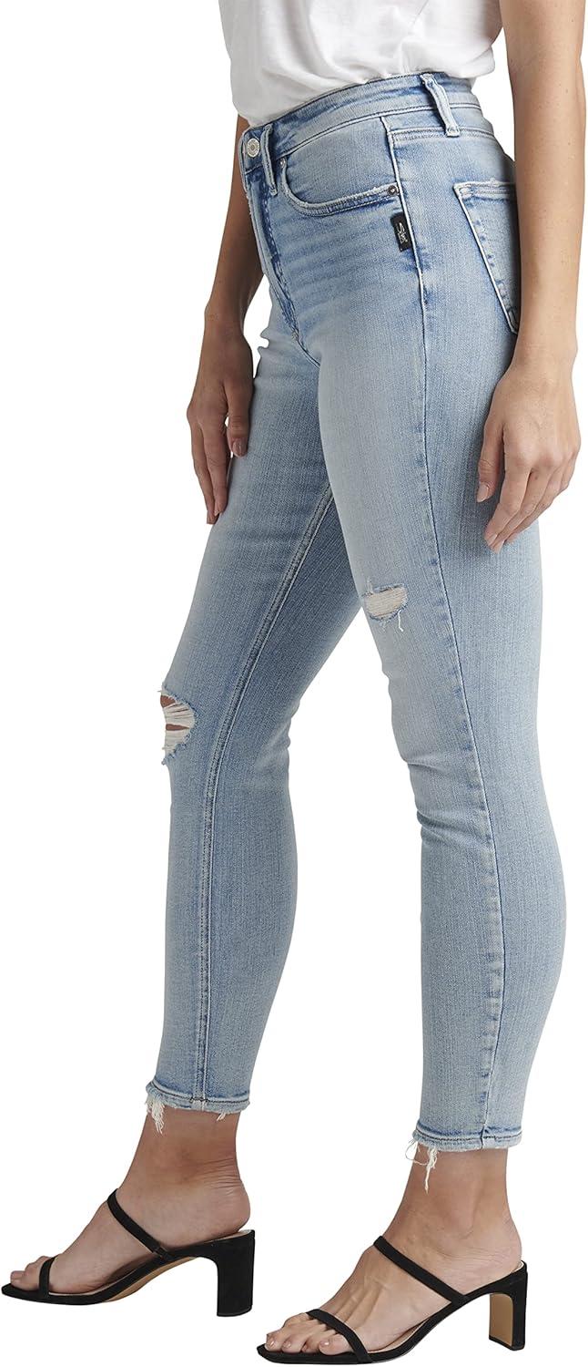 image:imageSilver Jeans Co Womens High Note High Rise Skinny Jeans LegacyLight Wash Scv173