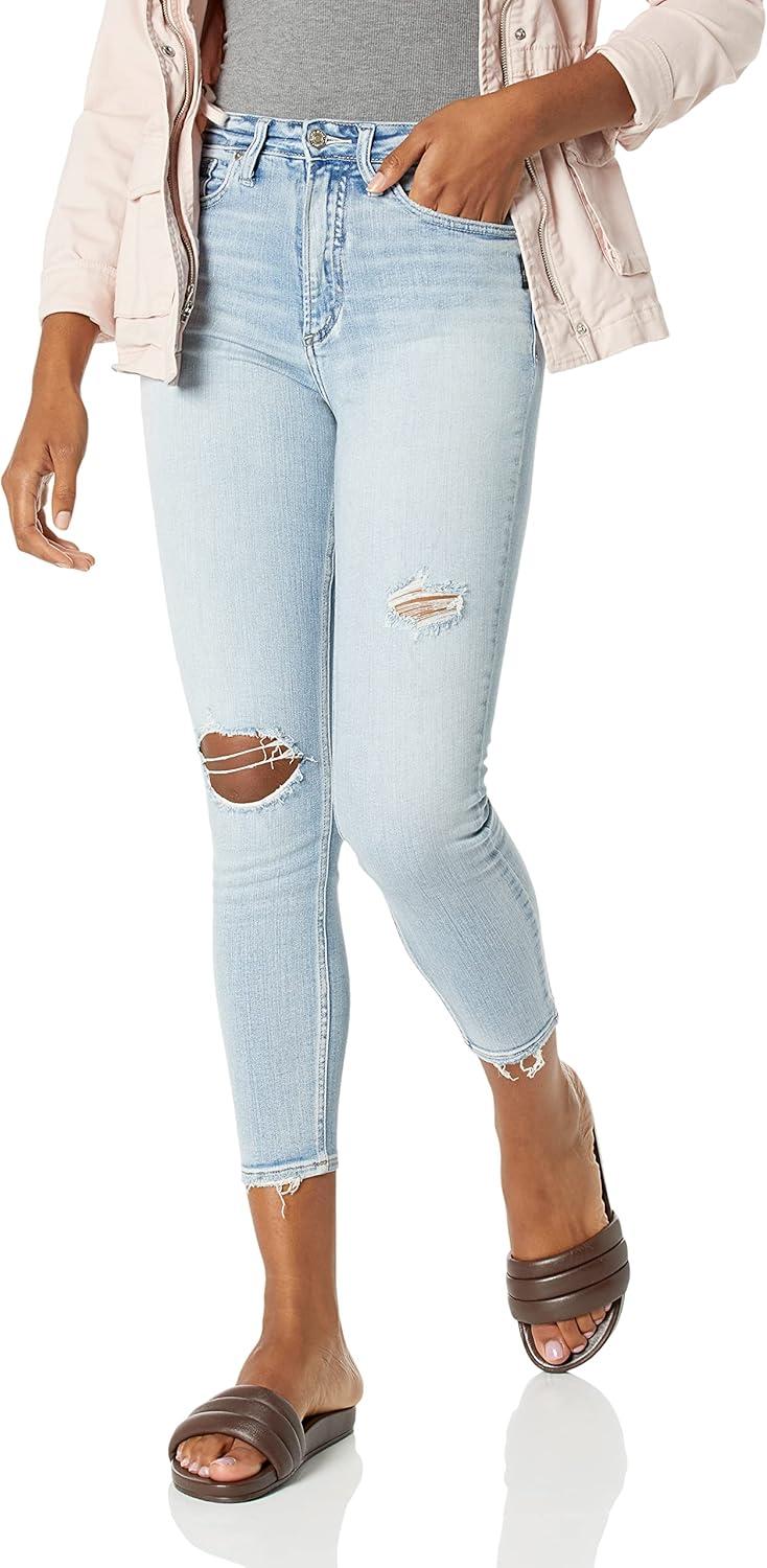 image:imageSilver Jeans Co Womens High Note High Rise Skinny Jeans LegacyLight Wash Scv173