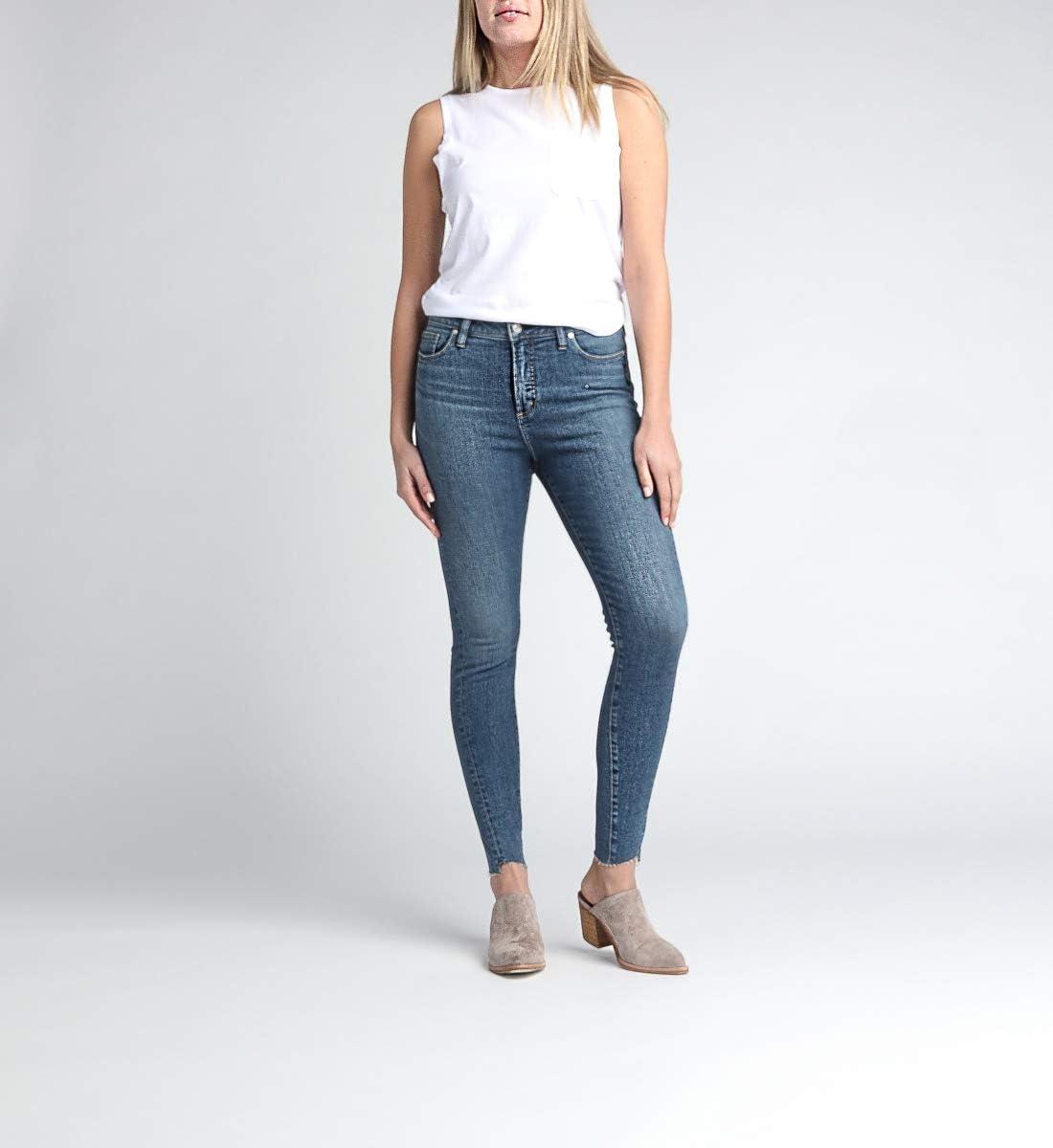 image:imageSilver Jeans Co Womens High Note High Rise Skinny Jeans LegacyMedium Released Hem