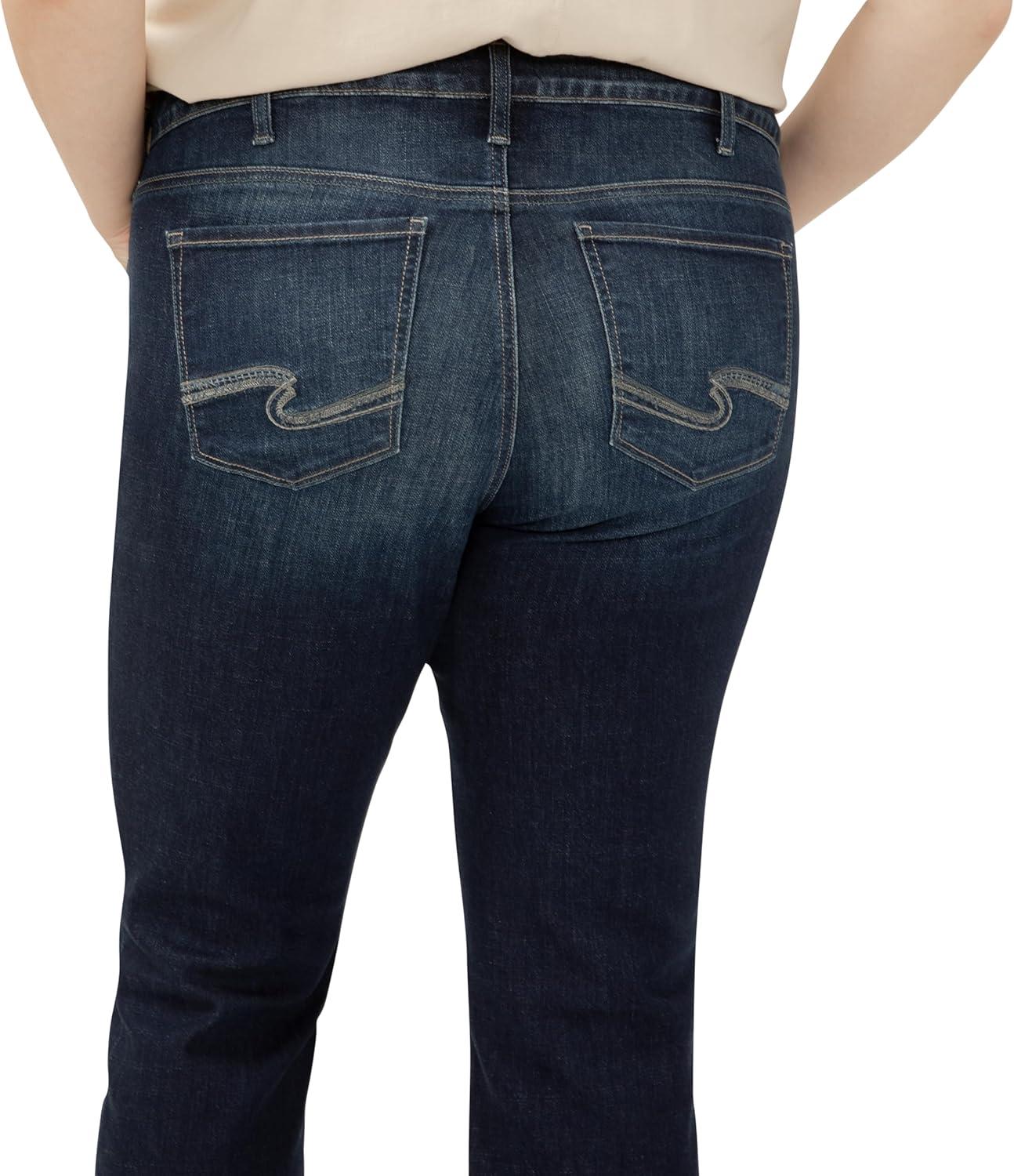 image:imageSilver Jeans Co Womens Plus Size Elyse Mid Rise CapriLuxe Stretch Indigo