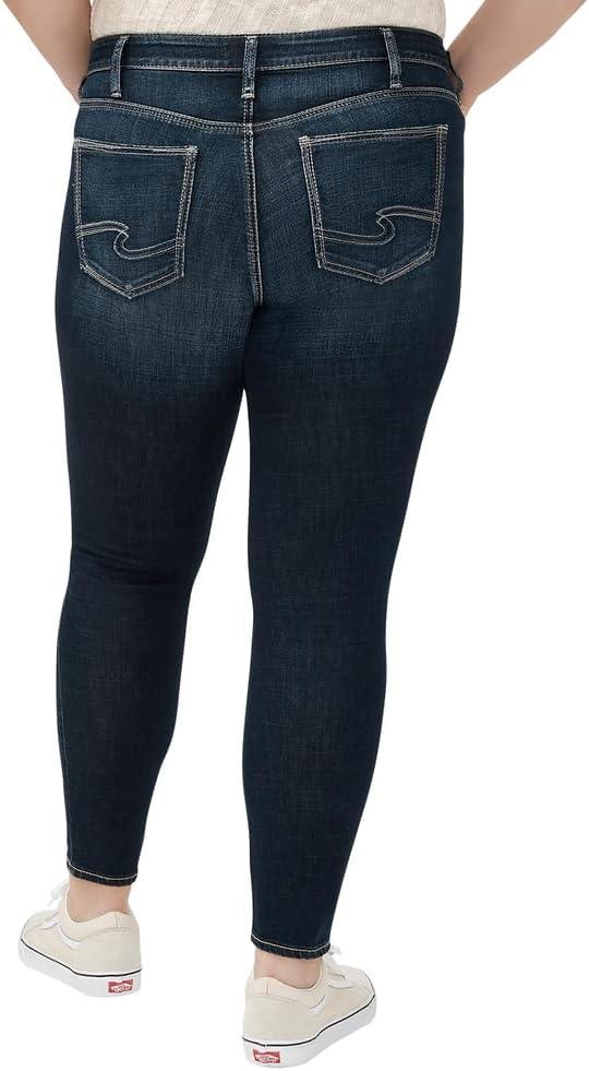 image:imageSilver Jeans Co Womens Plus Size Suki Mid Rise Curvy Fit Skinny JeansLuxe Stretch Dark Wash