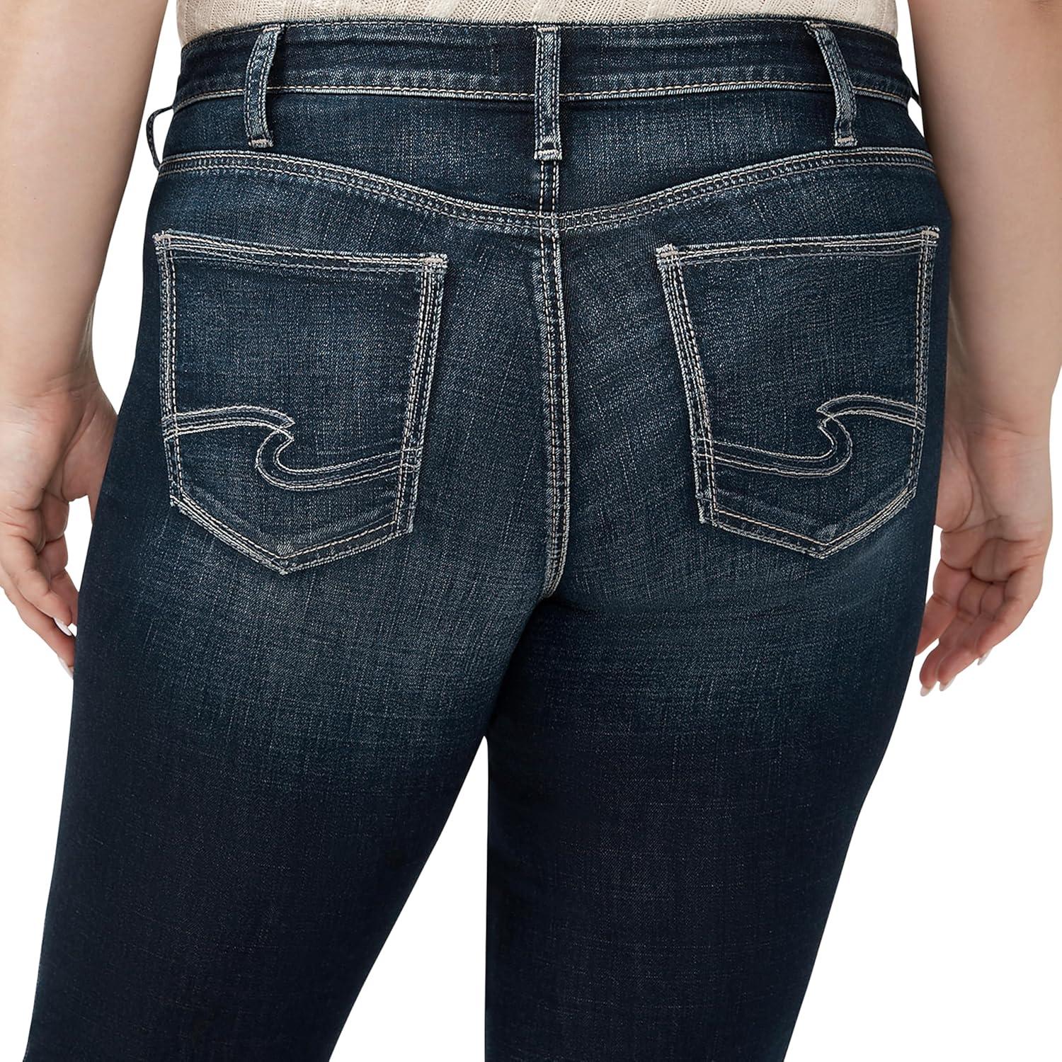 image:imageSilver Jeans Co Womens Plus Size Suki Mid Rise Curvy Fit Skinny JeansLuxe Stretch Dark Wash