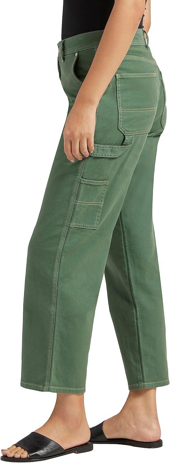 image:imageSilver Jeans Co Womens Relaxed Fit Straight Leg Carpenter Pant LegacySpruce