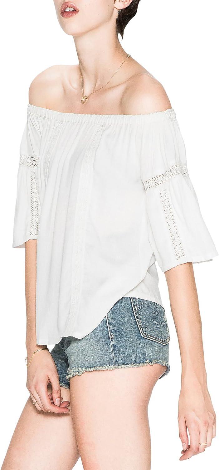 image:imageSilver Jeans Co Womens Scheana OffTheShoulder Peasant Top LegacyIvory