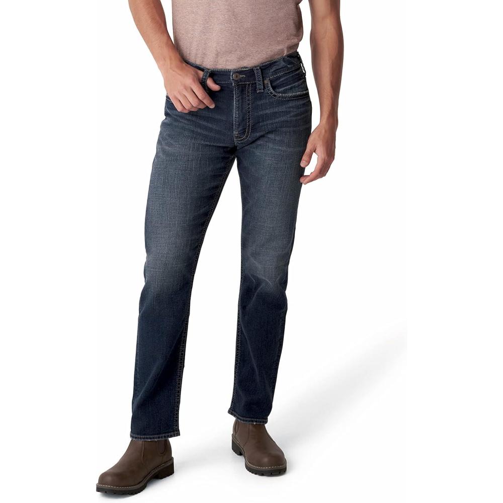 image:imageSilver Jeans Co Mens Big amp Tall Eddie Relaxed Fit Tapered Leg Jeans LegacyDark Rinse Indigo Swk465