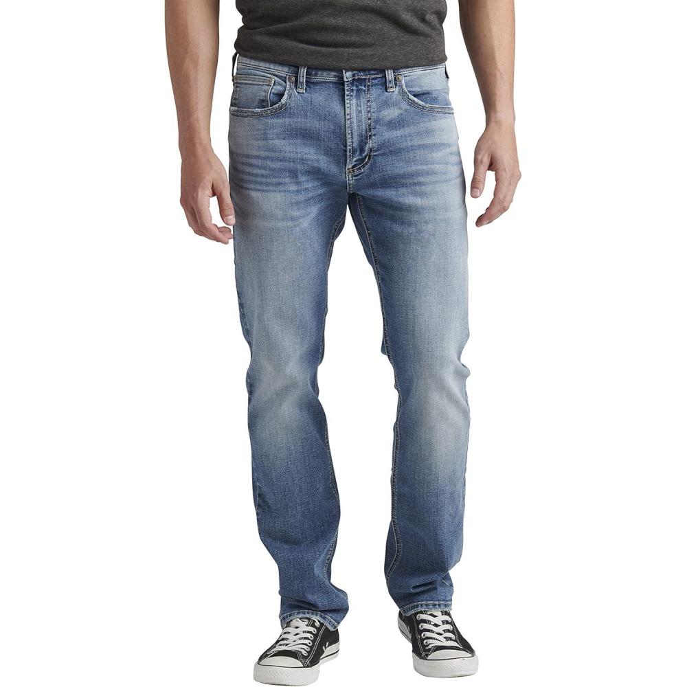 image:imageSilver Jeans Co Mens Konrad Slim Fit Slim Leg Luxe Heritage JeansMed Wash Ecf223