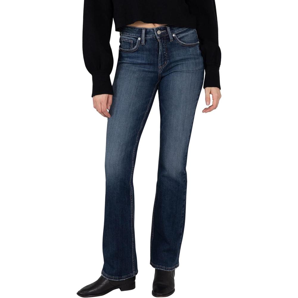 image:imageSilver Jeans Co Womens Avery High Rise Curvy Fit Slim Bootcut JeansEco Dark Rinse