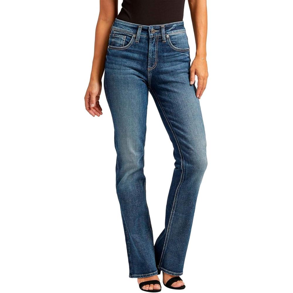 image:imageSilver Jeans Co Womens Avery High Rise Curvy Fit Slim Bootcut JeansMed Wash Eae321