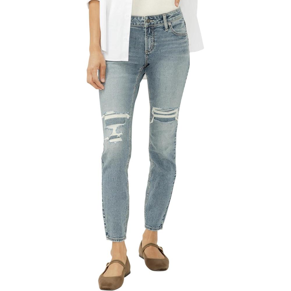 image:imageSilver Jeans Co Womens Elyse Mid Rise Comfort Fit Skinny JeansCamden