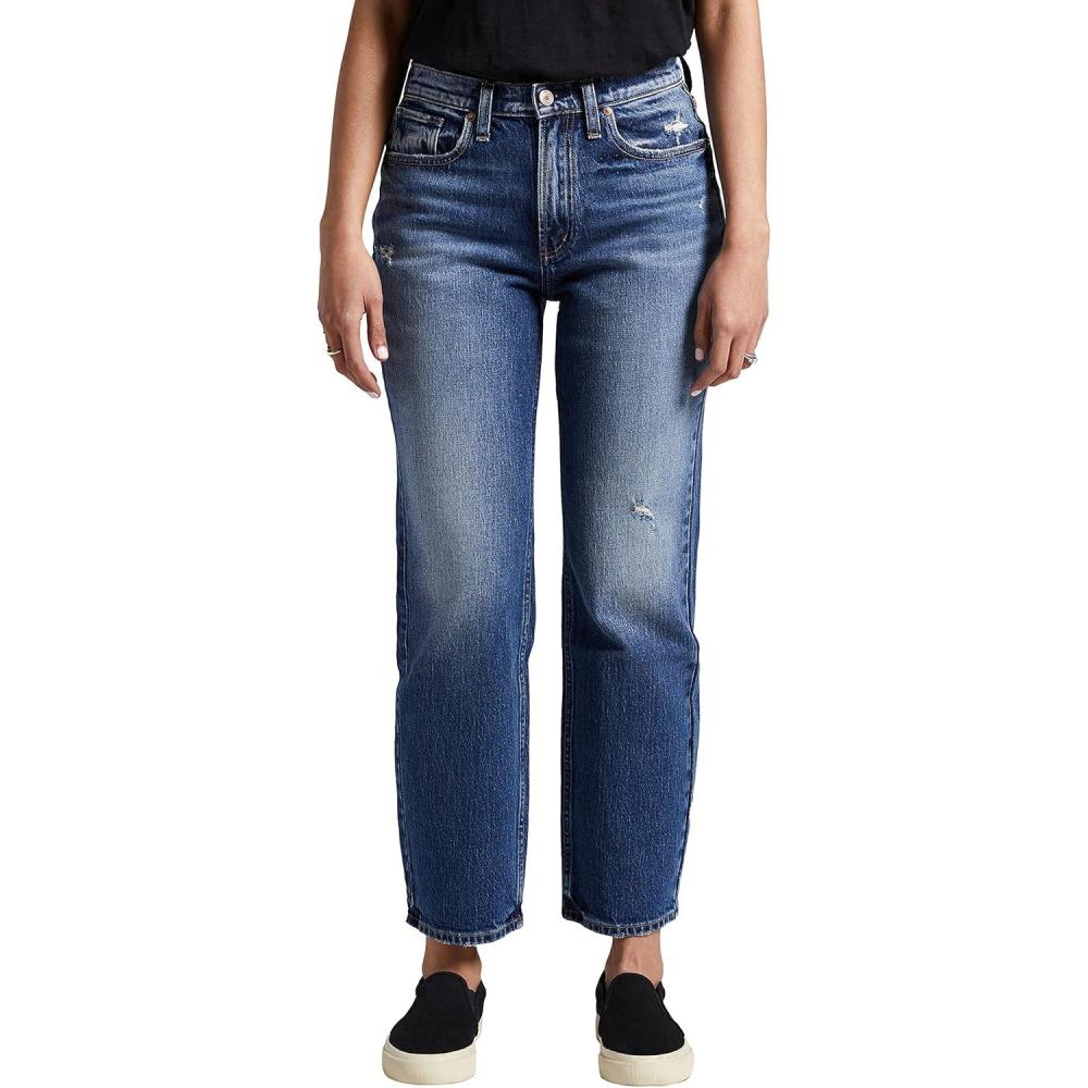 image:imageSilver Jeans Co Womens Frisco High Rise Straight Leg JeansBlue