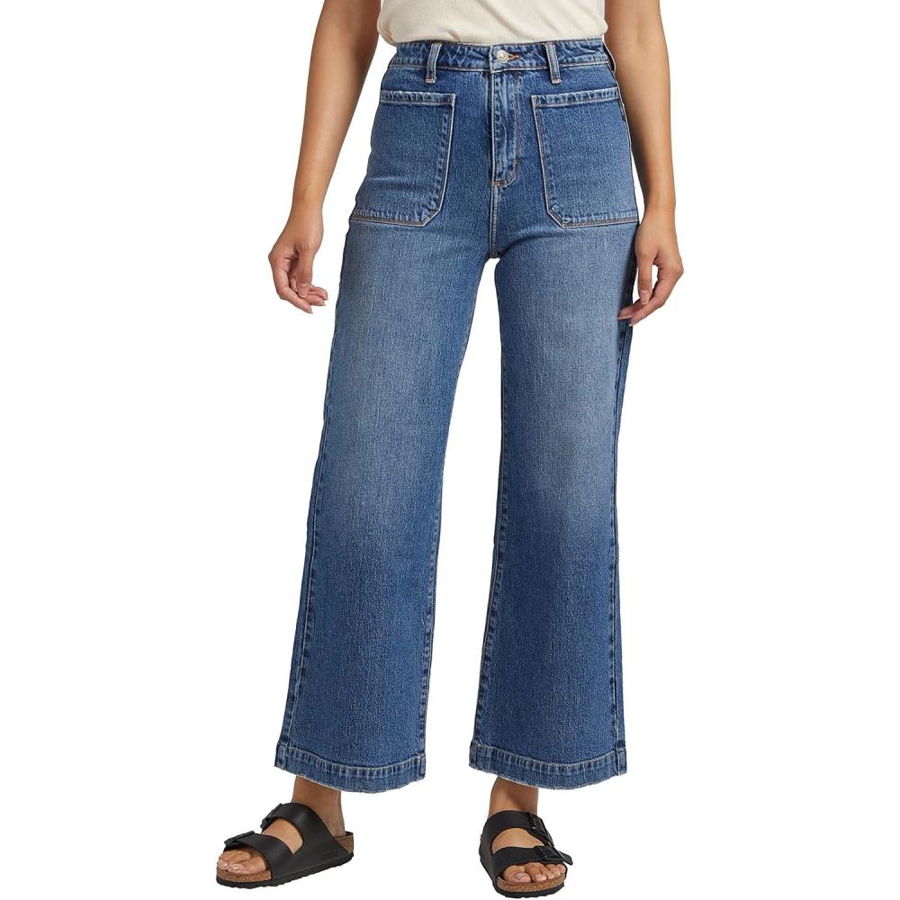 image:imageSilver Jeans Co Womens Vintage Patch Pocket Wide Leg High Rise Jeans  LegacyBlue