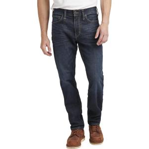 Silver Jeans Co. Men’s Big & Tall The Athletic Fit Tapered Leg Jeans(Dark Wash Aum403)