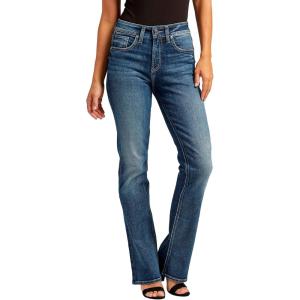 Silver Jeans Co. Women’s Avery High Rise Curvy Fit Slim Bootcut Jeans(Med Wash Eae321)