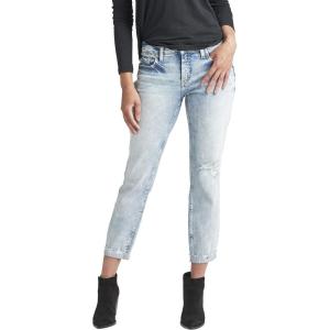 Silver Jeans Co. Womens Boyfriend Mid Rise Slim Leg Jeans(Cloud Blue Sjl190)