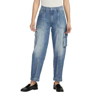 Silver Jeans Co. Women’s Denim High Rise Cargo Pants – Legacy(Med Wash Acs251)