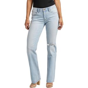 Silver Jeans Co. Women’s Low Rise Bootcut Jeans, Light Wash RCS147, 33W x 33L