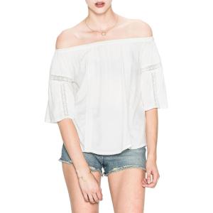 Silver Jeans Co. Women’s Scheana Off-The-Shoulder Peasant Top – Legacy(Ivory)