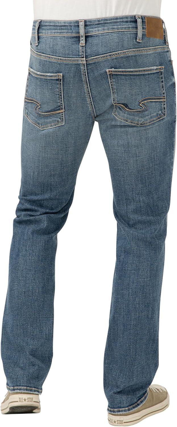 image:imageSilver Jeans Co Mens Allan Slim Fit Straight Leg JeansDark Indigo Wash