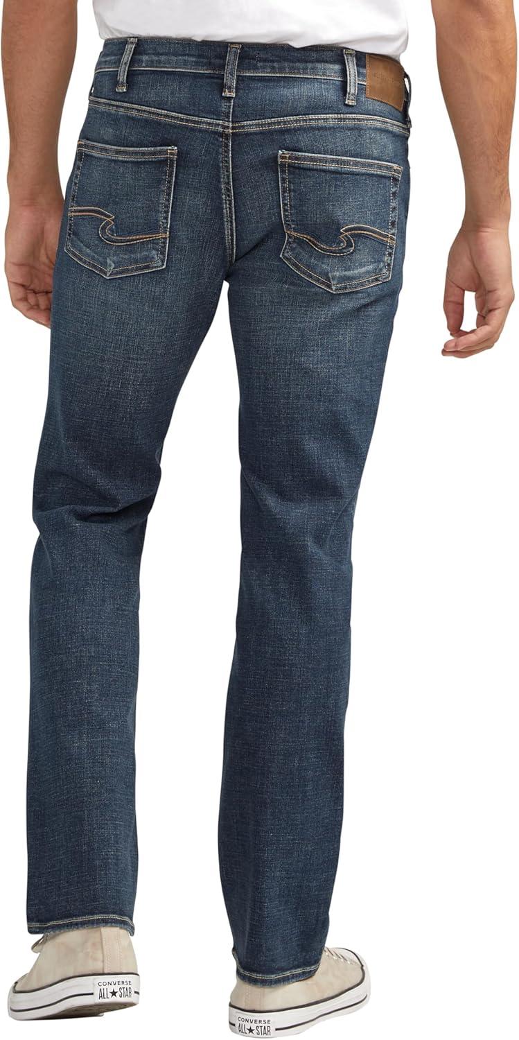 image:imageSilver Jeans Co Mens Allan Slim Fit Straight Leg JeansDark Wash