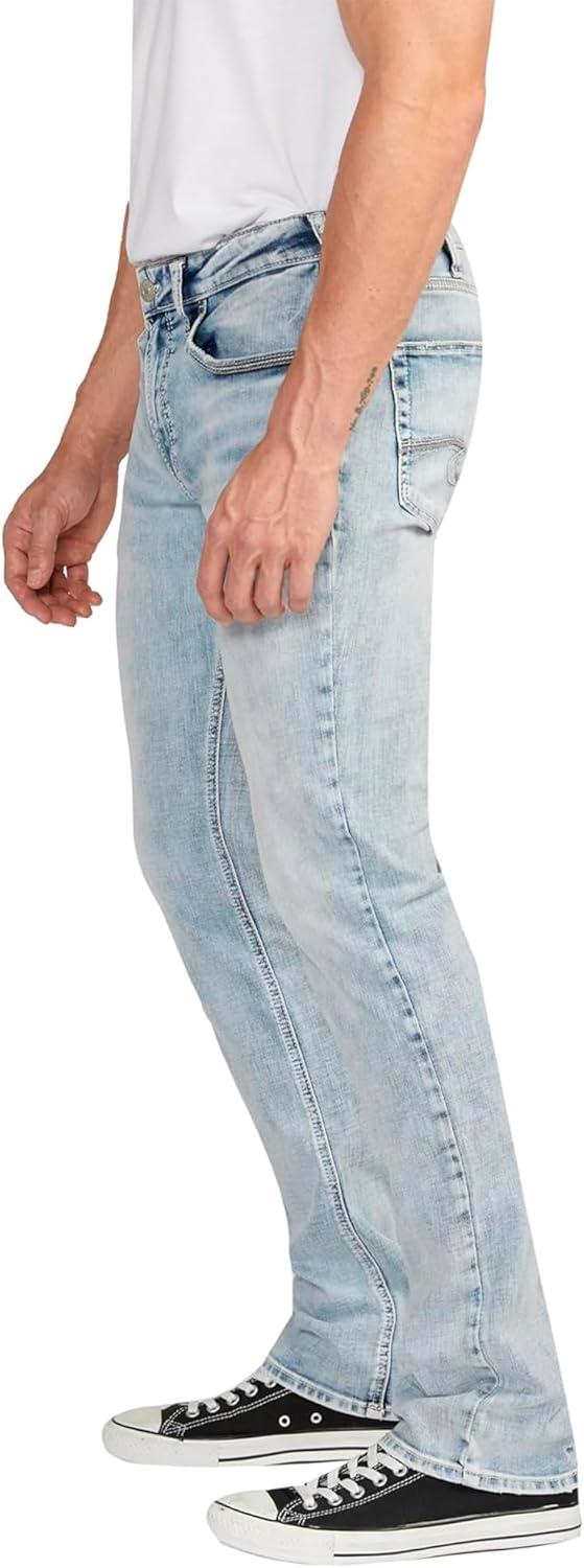 image:imageSilver Jeans Co Mens Allan Slim Fit Straight Leg JeansLight Wash Sdk161