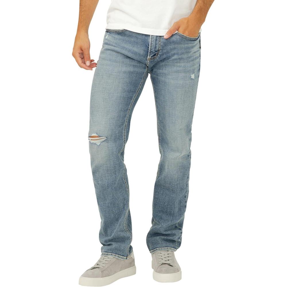 image:imageSilver Jeans Co Mens Allan Slim Fit Straight Leg JeansMed Wash Efs263