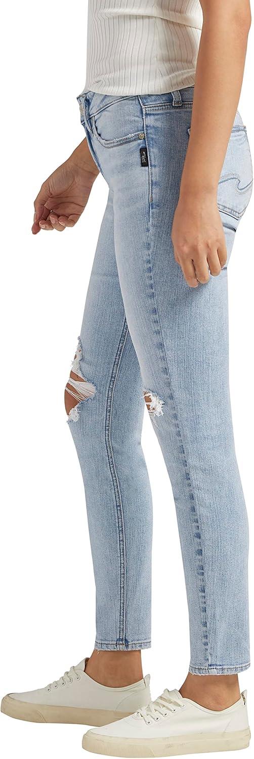 image:imageSilver Jeans Co Womens Suki Mid Rise Curvy Fit Skinny JeansLight Wash Scv137
