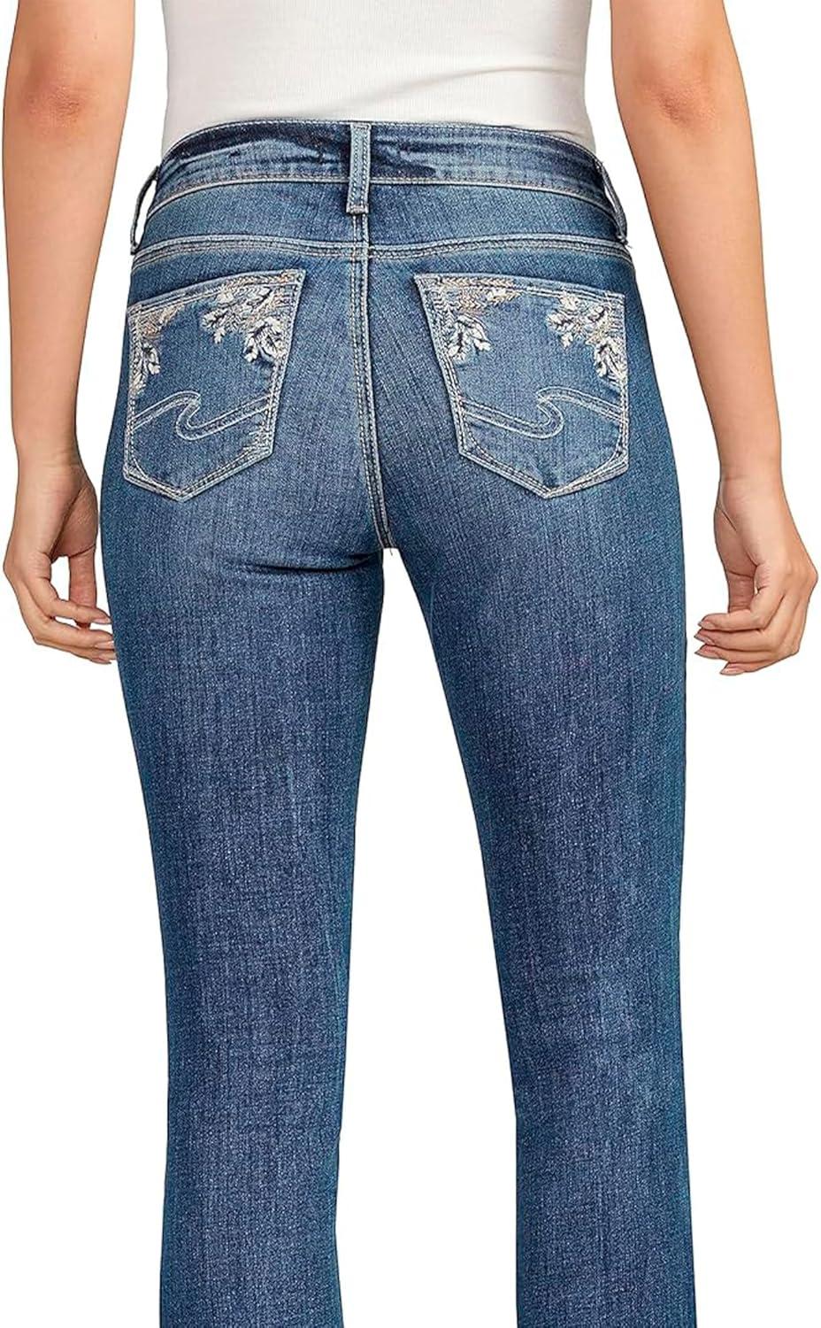 image:imageSilver Jeans Co Womens Elyse Mid Rise Comfort Fit Bootcut JeansMed Wash Eae338