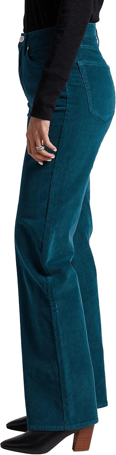 image:imageSilver Jeans Co Womens Highly Desirable High Rise Trouser Leg PantsGreen