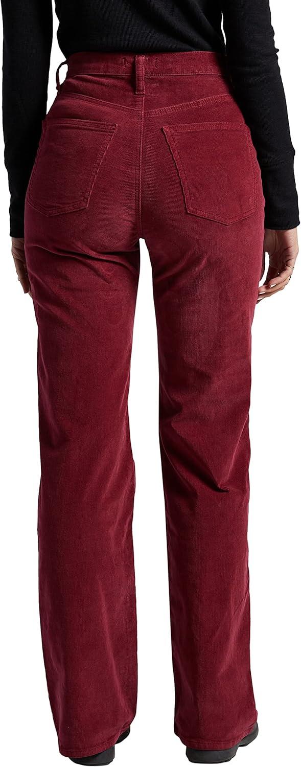 image:imageSilver Jeans Co Womens Highly Desirable High Rise Trouser Leg PantsRed