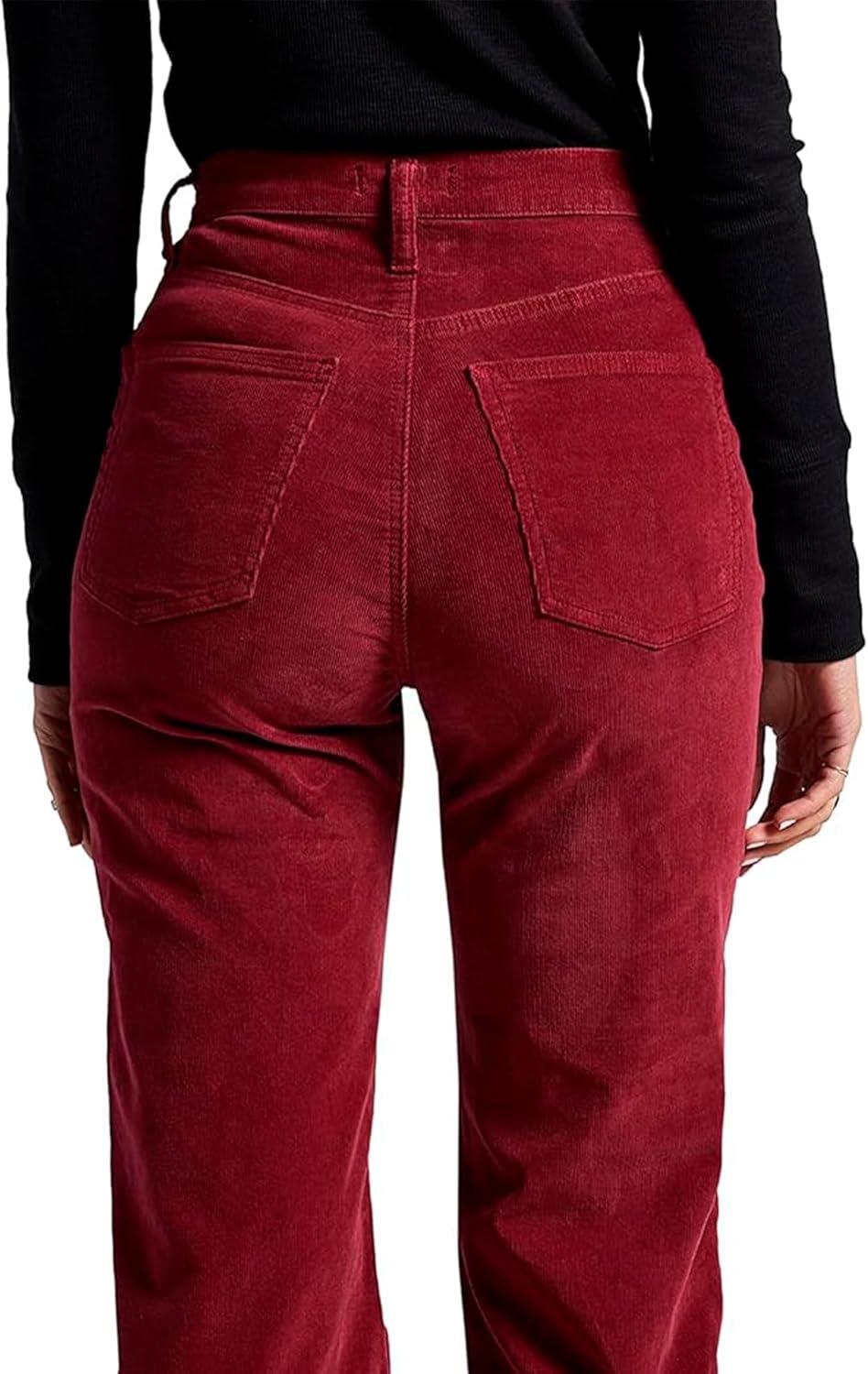 image:imageSilver Jeans Co Womens Highly Desirable High Rise Trouser Leg PantsRed