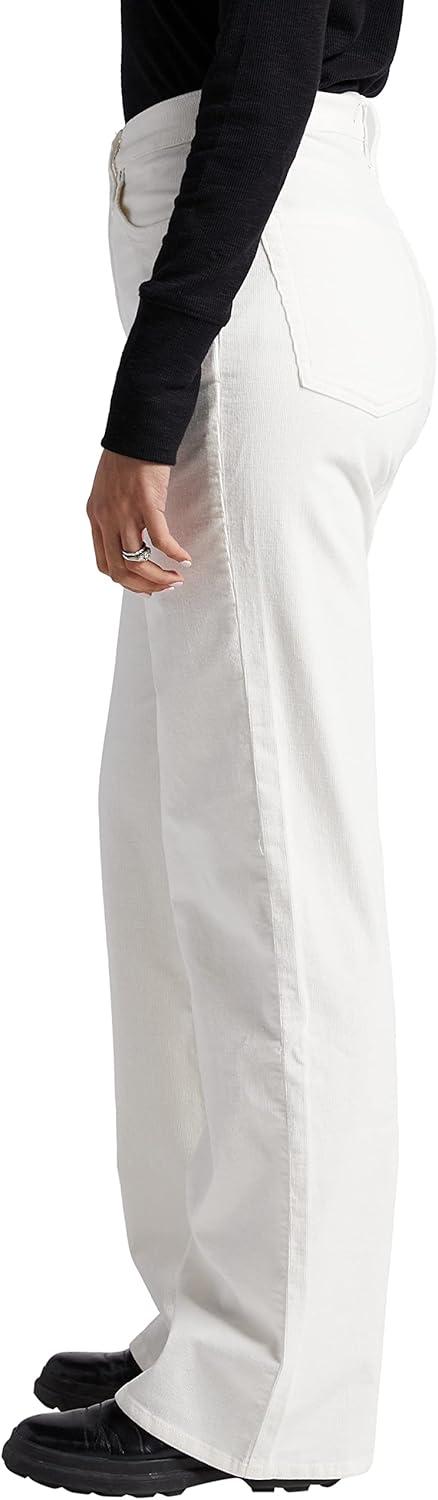 image:imageSilver Jeans Co Womens Highly Desirable High Rise Trouser Leg PantsWhite