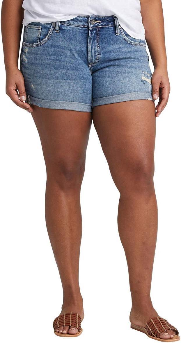 image:imageSilver Jeans Co Womens Plus Size Boyfriend Mid Rise Short LegacyMedium Low Stretch