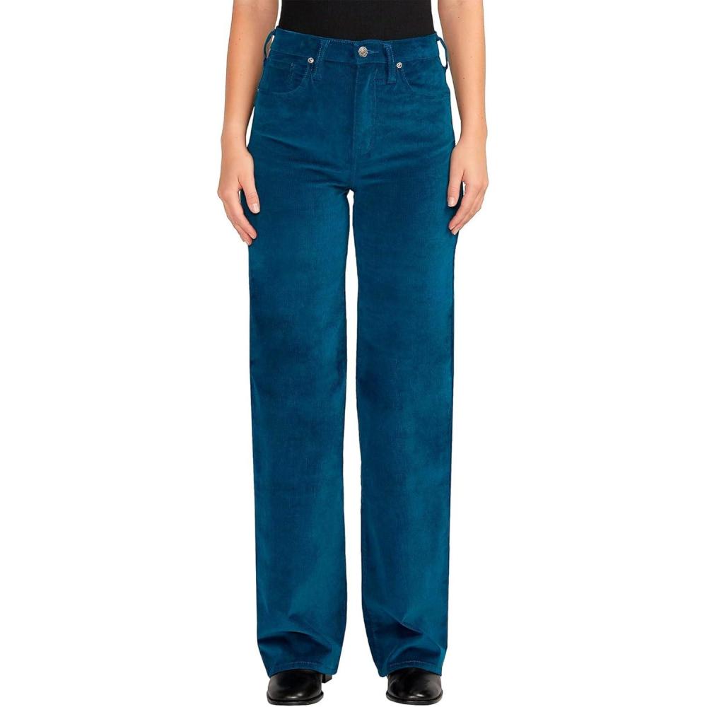 image:imageSilver Jeans Co Womens Highly Desirable High Rise Trouser Leg PantsTeal