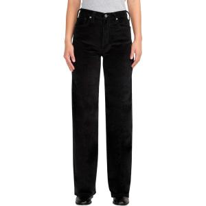 Silver Jeans Co. Women’s Highly Desirable High Rise Trouser Leg Pants(Black)