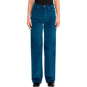 Silver Jeans Co. Women’s Highly Desirable High Rise Trouser Leg Pants(Teal)