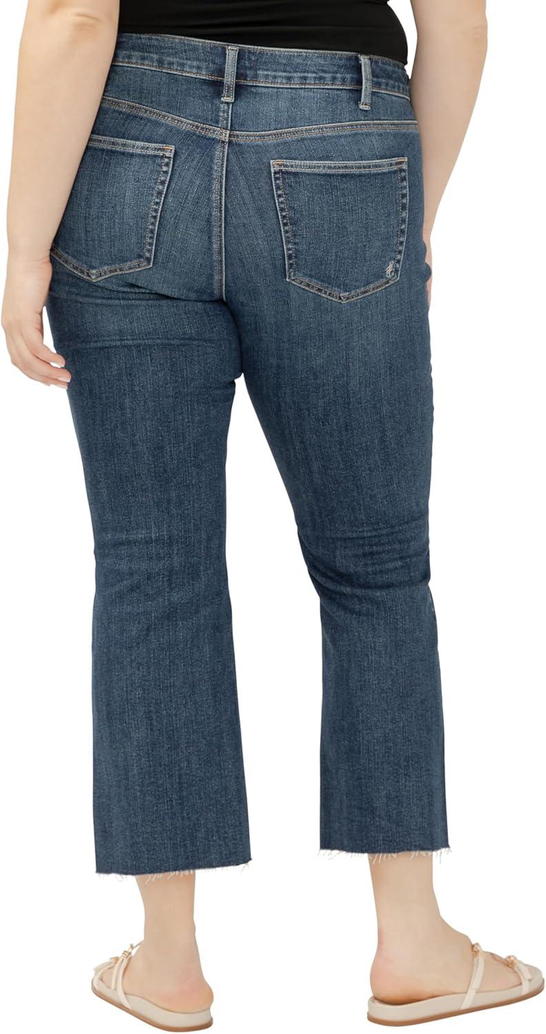 image:imageSilver Jeans Co Womens Plus Size Suki Mid Rise Curvy Fit Kick Flare Leg JeansIndigo