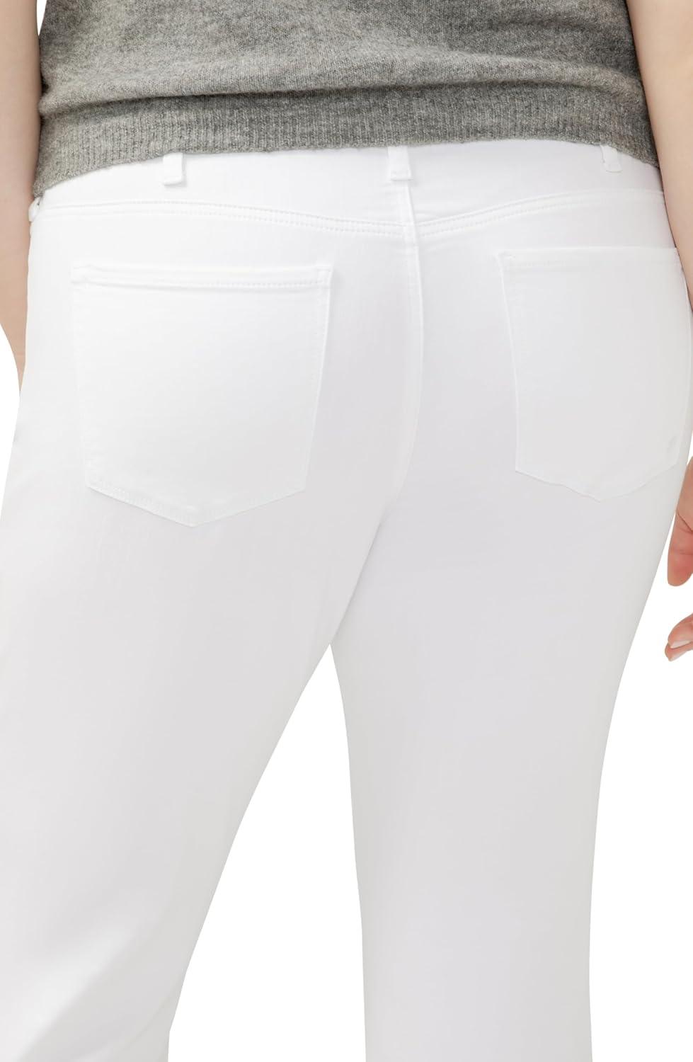 image:imageSilver Jeans Co Womens Plus Size Suki Mid Rise Curvy Fit Kick Flare Leg JeansLuxe Stretch White