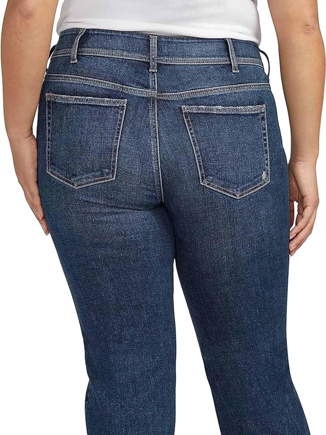 image:imageSilver Jeans Co Womens Plus Size Suki Mid Rise Curvy Fit Trouser Leg Jeans LegacyMed Wash Eae337