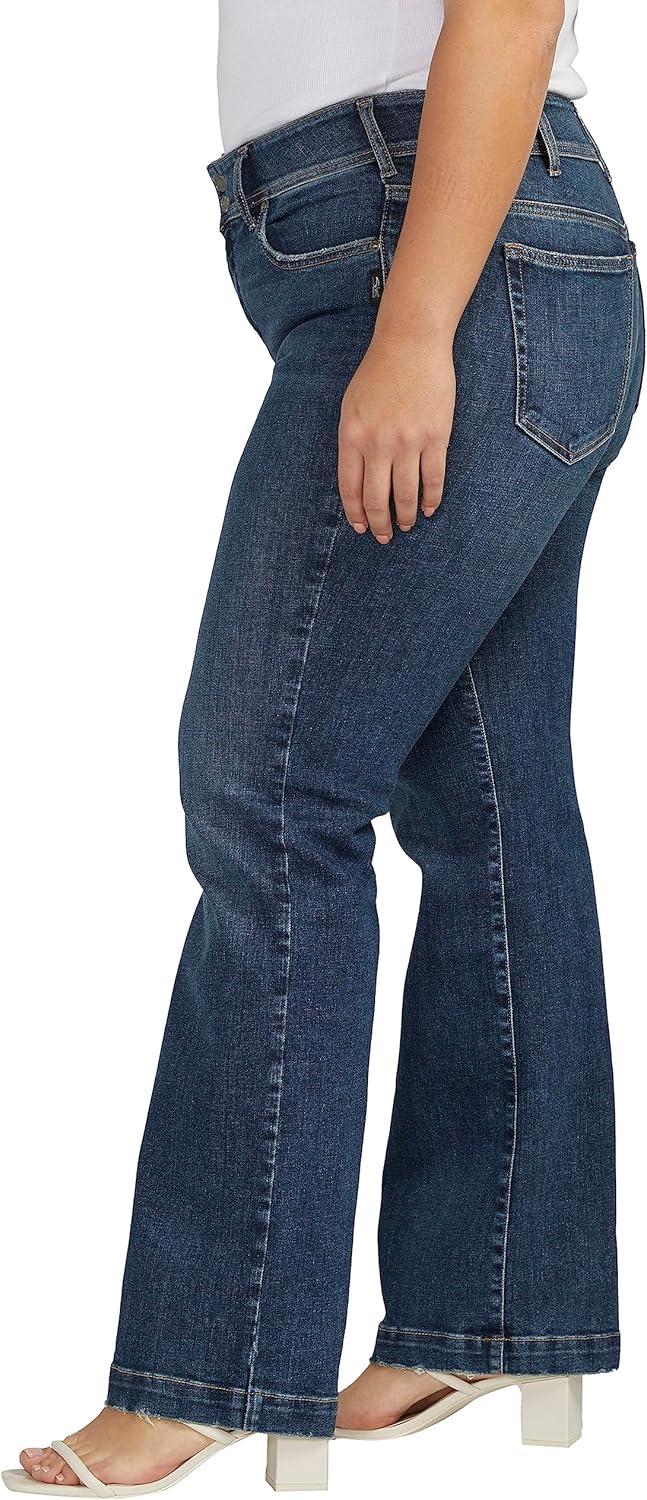 image:imageSilver Jeans Co Womens Plus Size Suki Mid Rise Curvy Fit Trouser Leg Jeans LegacyMed Wash Eae337