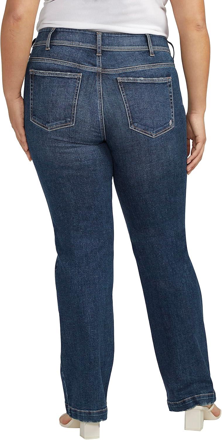 image:imageSilver Jeans Co Womens Plus Size Suki Mid Rise Curvy Fit Trouser Leg Jeans LegacyMed Wash Eae337