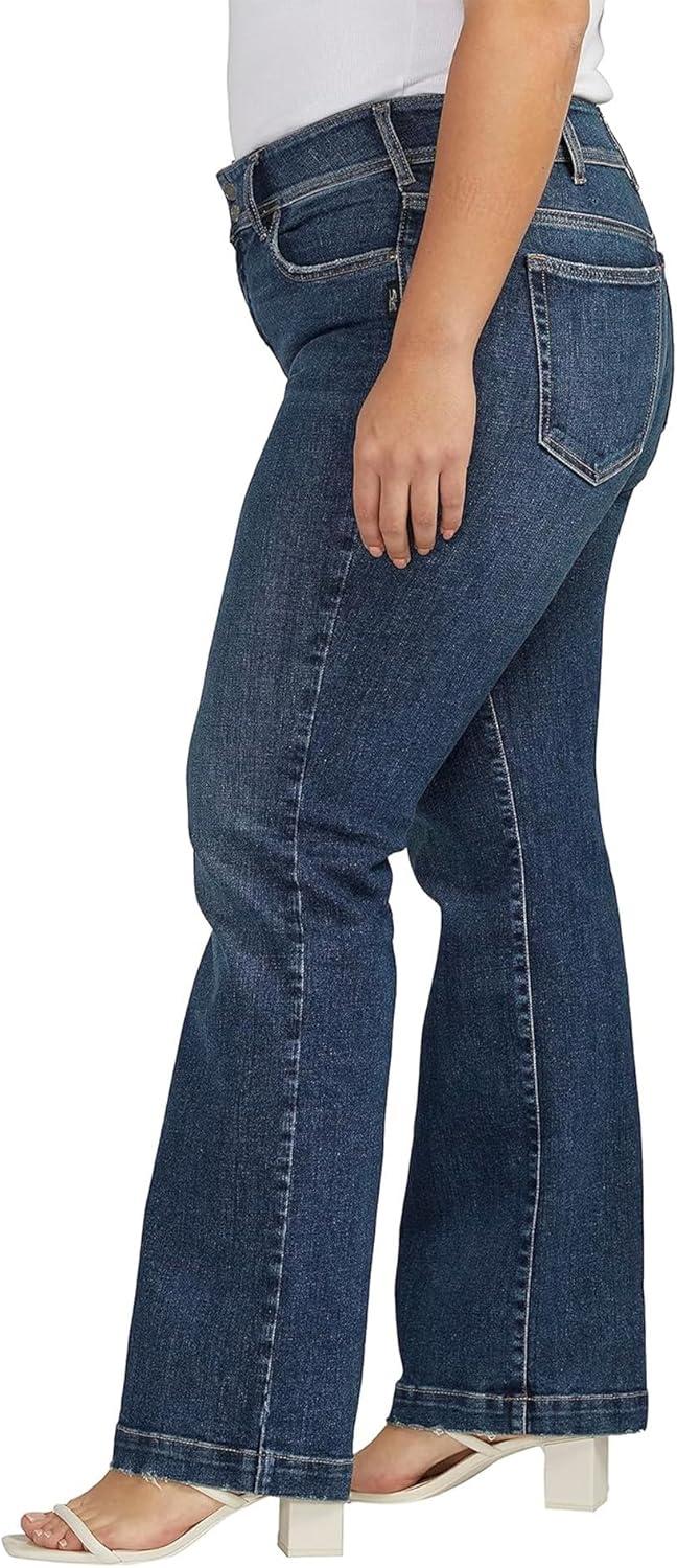 image:imageSilver Jeans Co Womens Plus Size Suki Mid Rise Curvy Fit Trouser Leg Jeans LegacyMed Wash Eae337