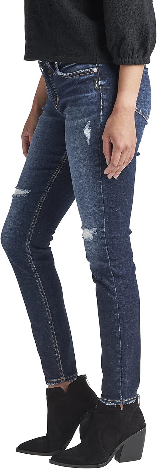 image:imageSilver Jeans Co Womens Suki Mid Rise Curvy Fit Skinny JeansDark Wash Ecf433