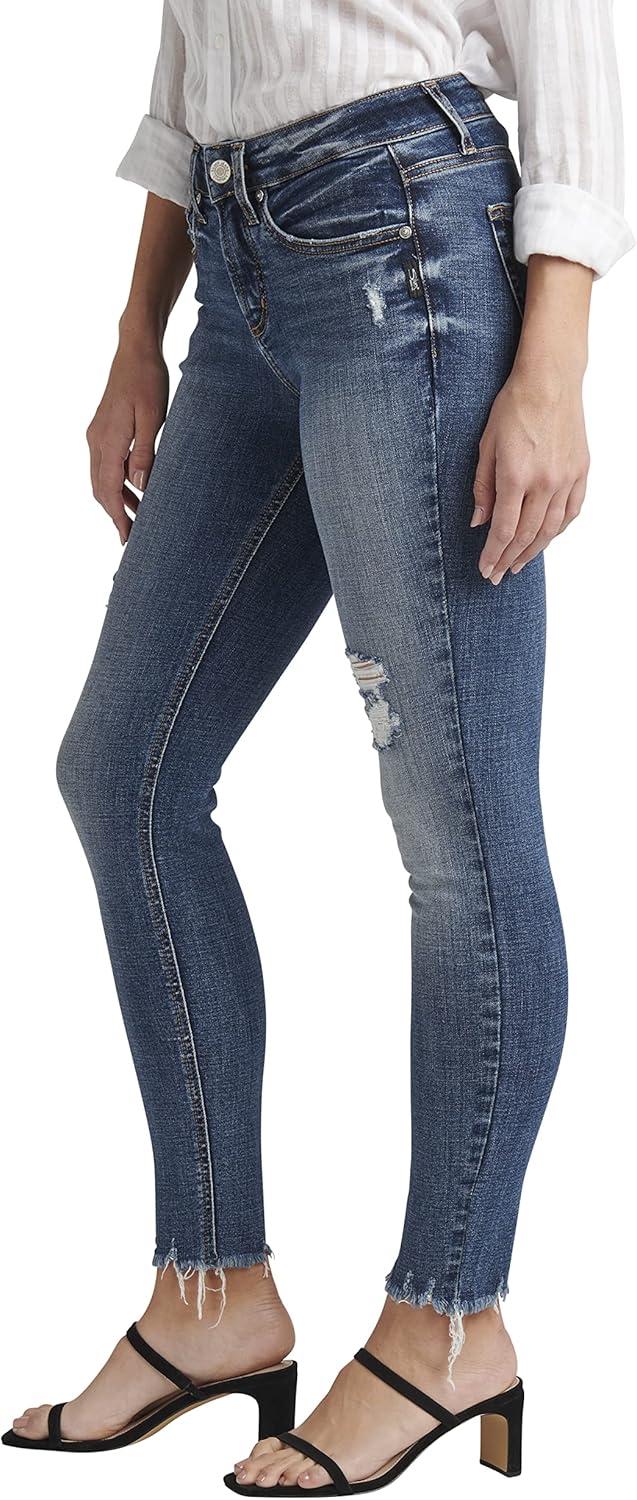 image:imageSilver Jeans Co Womens Suki Mid Rise Curvy Fit Skinny JeansMed Wash Ecf328
