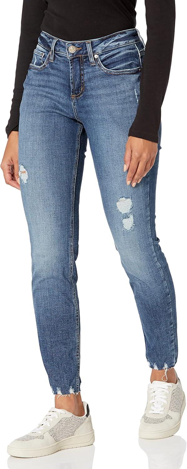 image:imageSilver Jeans Co Womens Suki Mid Rise Curvy Fit Skinny JeansMed Wash Ecf328