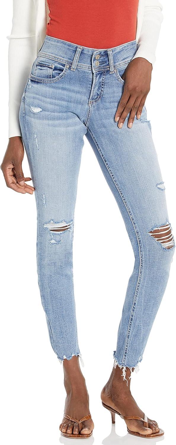 image:imageSilver Jeans Co Womens Suki Mid Rise Curvy Fit Skinny JeansMed Wash Scv203