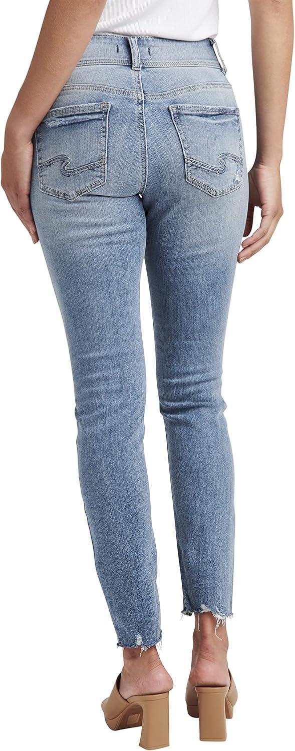 image:imageSilver Jeans Co Womens Suki Mid Rise Curvy Fit Skinny JeansMed Wash Scv203