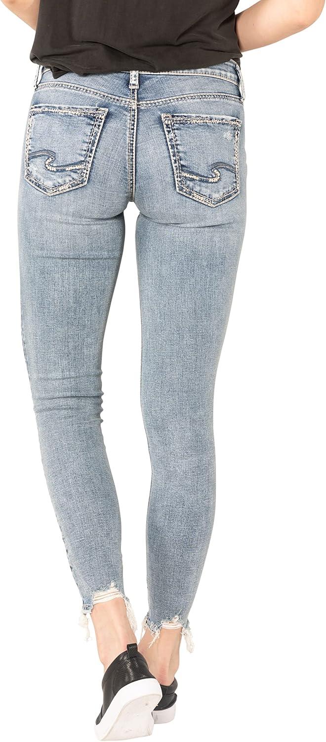 image:imageSilver Jeans Co Womens Suki Mid Rise Curvy Fit Skinny JeansMedium Dark Indigo Wash