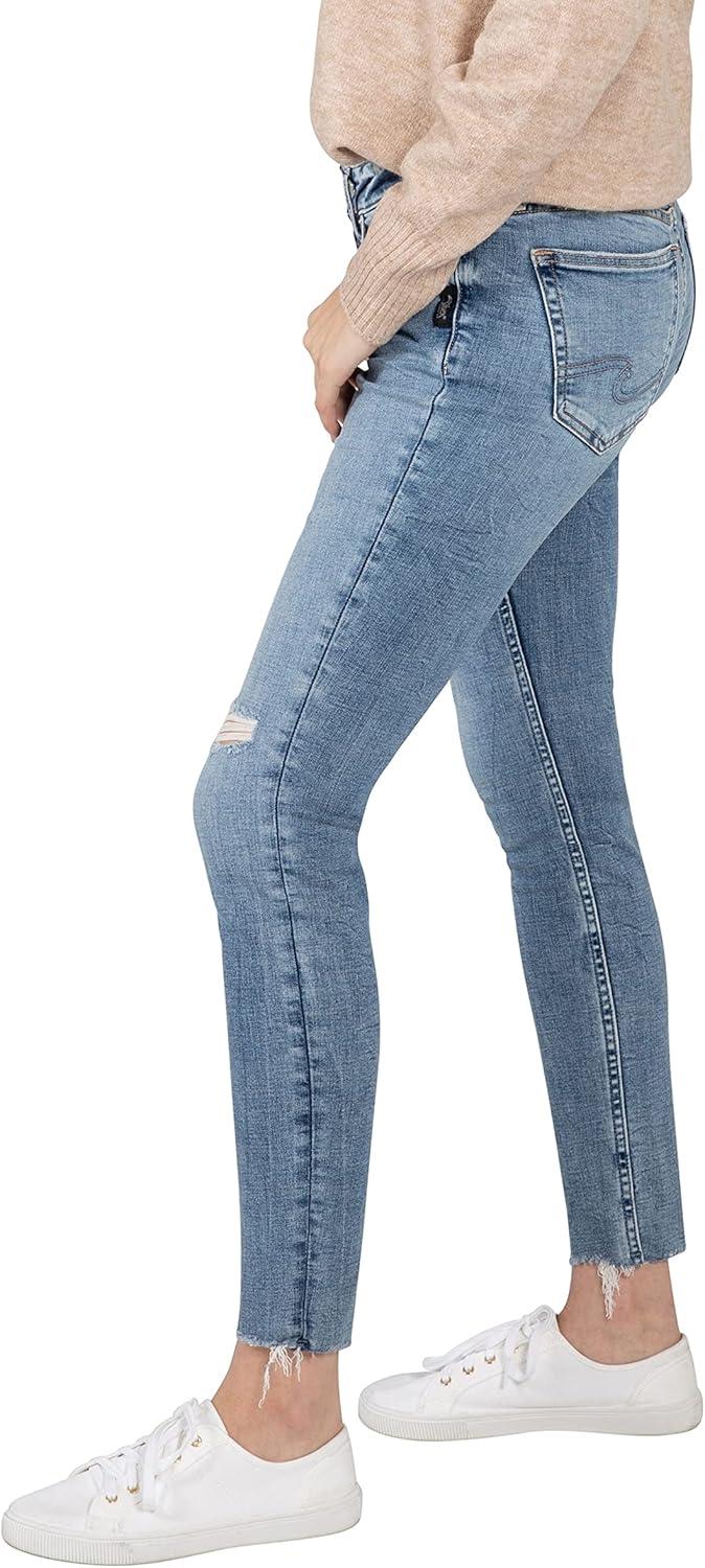 image:imageSilver Jeans Co Womens Suki Mid Rise Curvy Fit Skinny JeansMedium Eco Wash