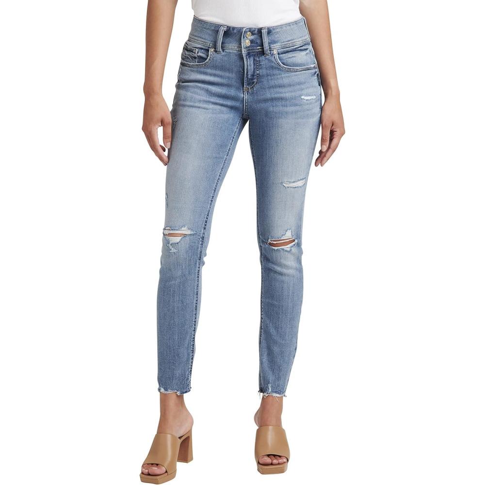 image:imageSilver Jeans Co Womens Suki Mid Rise Curvy Fit Skinny JeansMed Wash Scv203